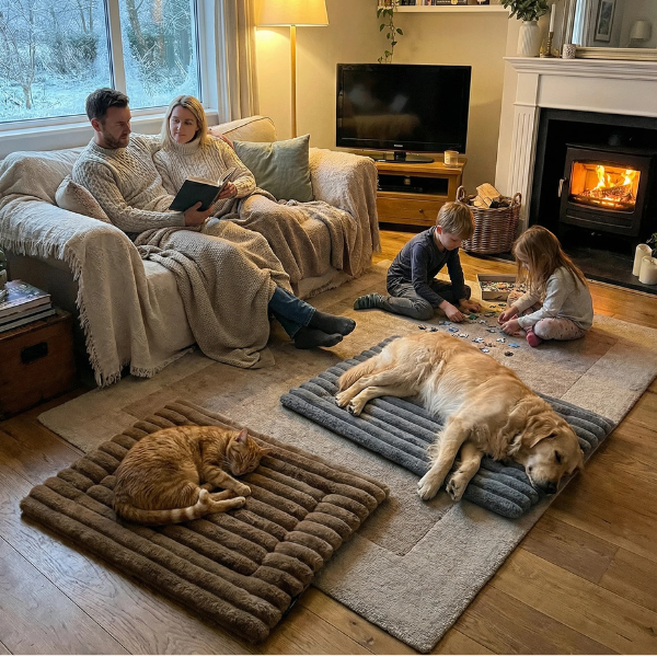 TAPIS AUTO-CHAUFFANT POUR CHIEN ET CHAT - Sans électricité, parfait pour l’hiver.